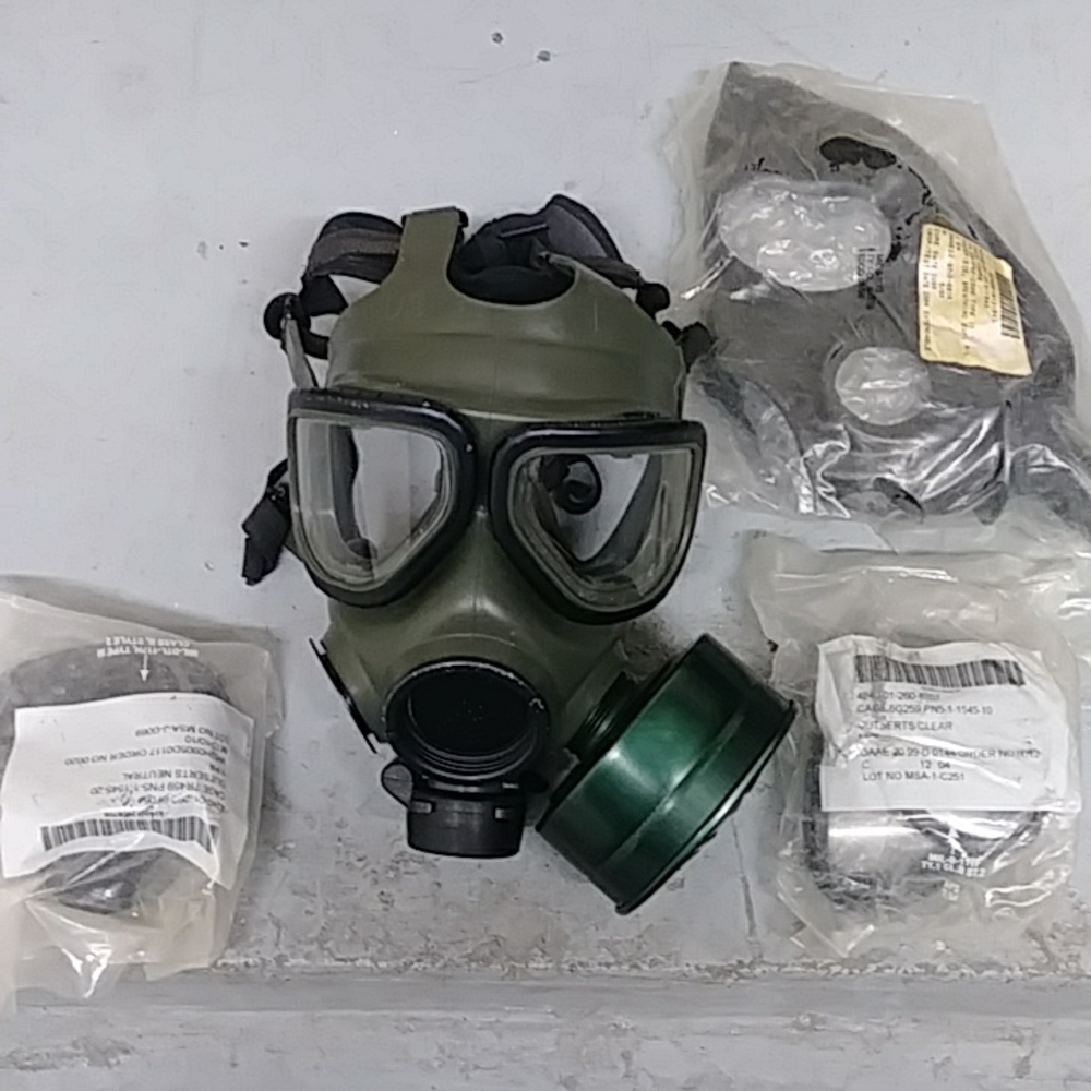 3 USGI M40 MCU2p gas mask CBRN NBC respirator ARMY military